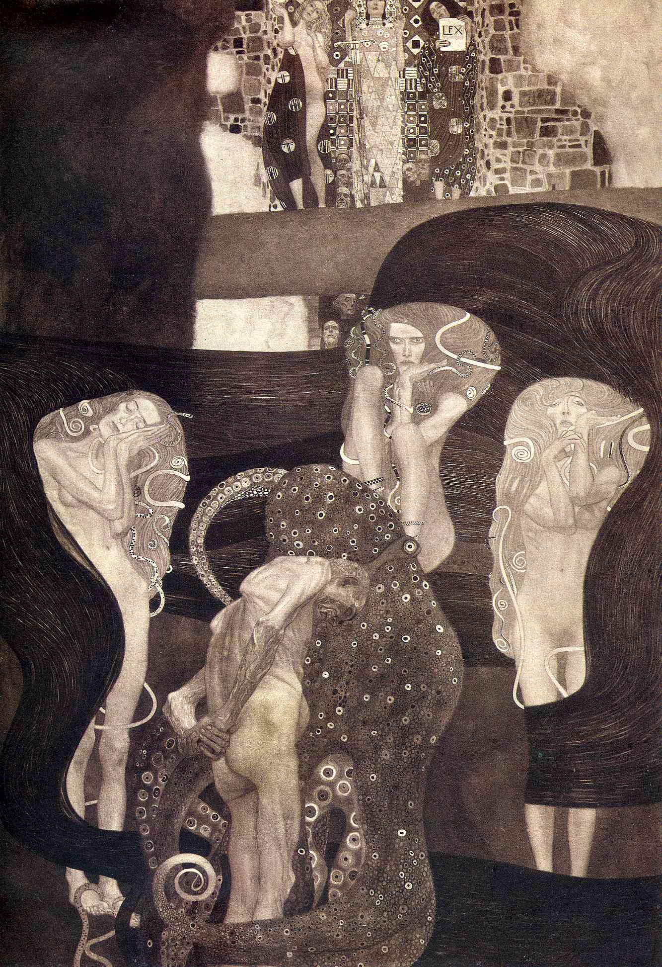 Gustav Klimt - Jurisprudence, final state 1907 